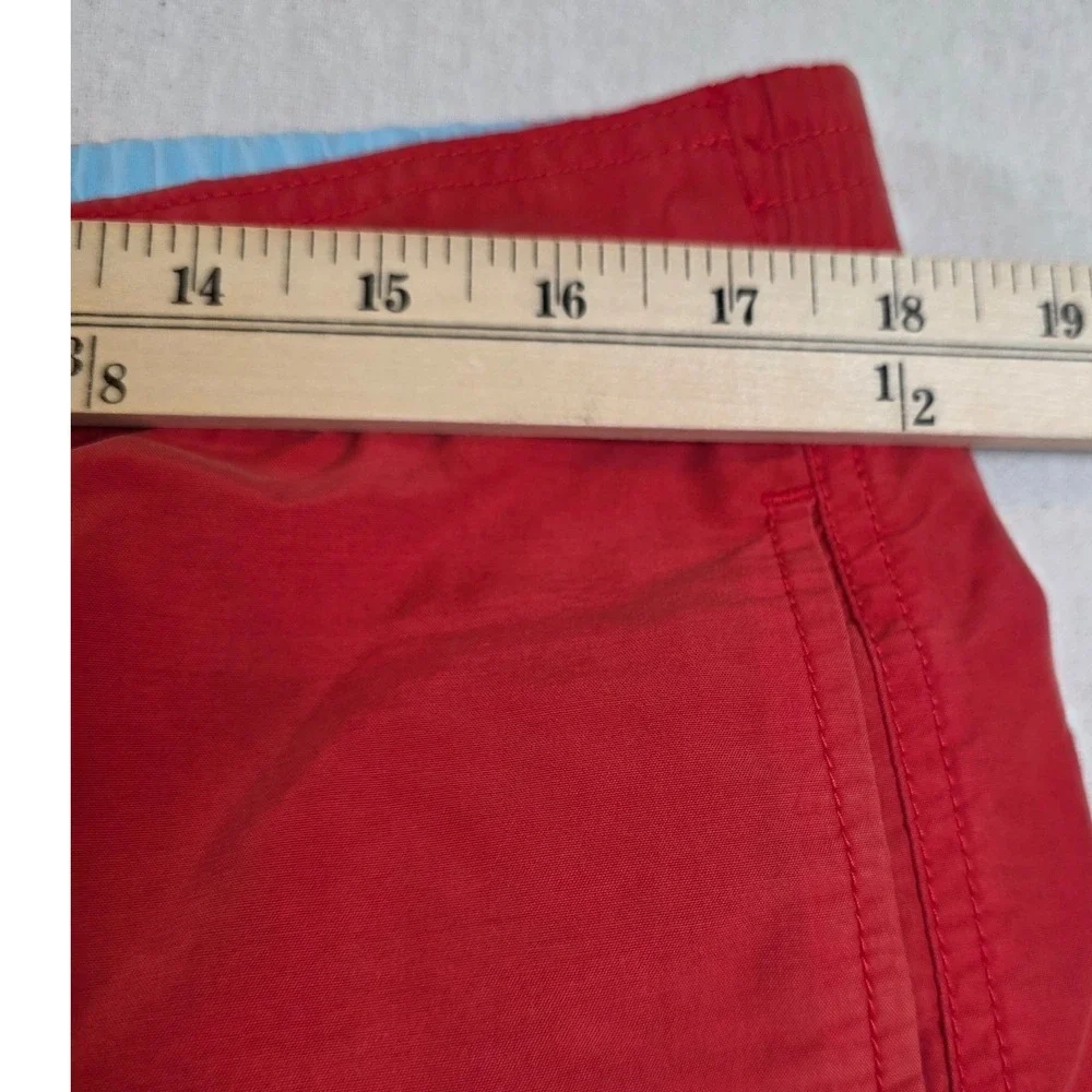 Tommy Bahama‎ Relax Men M Red Swim Trunks Lined Board Shorts Solid Cotton Blend